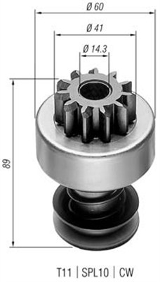 MAGNETI MARELLI Zębnik, rozrusznik 940113020021