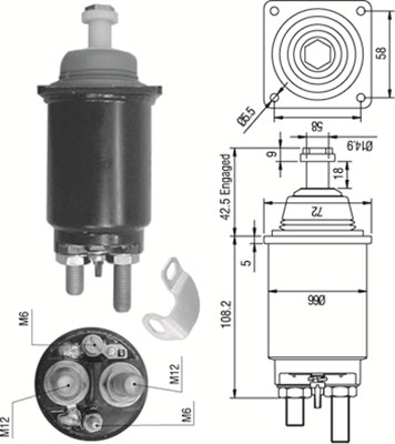 MAGNETI MARELLI Włącznik elektromagnetyczny, rozrusznik 940113050313