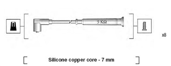 MAGNETI MARELLI Zestaw przewodów zapłonowych 941045270514