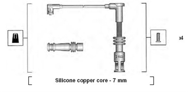 MAGNETI MARELLI Zestaw przewodów zapłonowych 941045430528