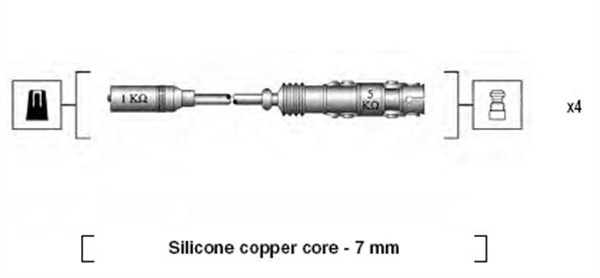 MAGNETI MARELLI uždegimo laido komplektas 941175190760