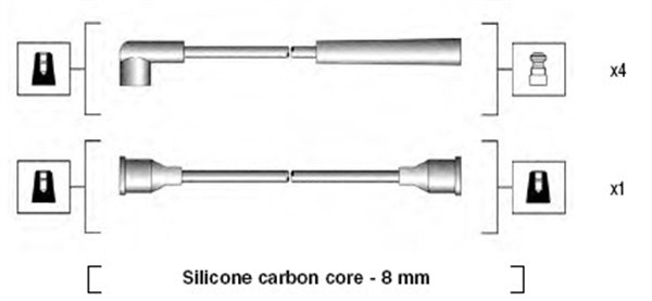 MAGNETI MARELLI Zestaw przewodów zapłonowych 941185070768