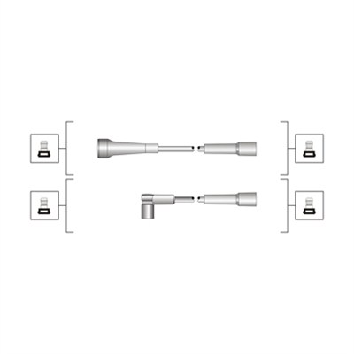 MAGNETI MARELLI Zestaw przewodów zapłonowych 941319170097