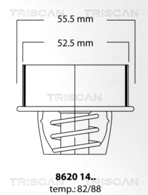 TRISCAN Termostat, środek chłodzący 8620 1488