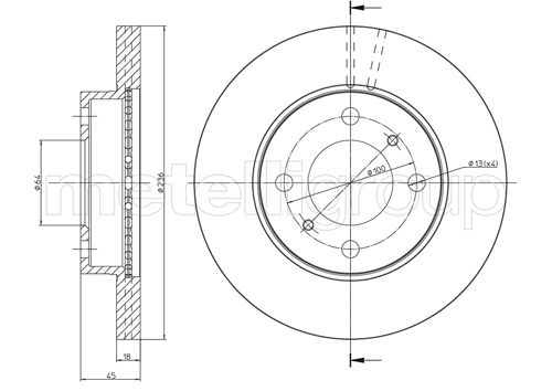 METELLI Tarcza hamulcowa 23-0505C