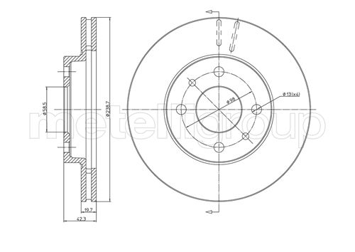 METELLI Tarcza hamulcowa 23-0553
