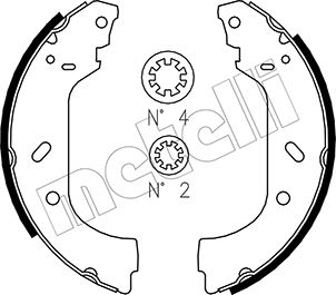 METELLI Piduriklotside komplekt 53-0074