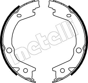 METELLI Trummelpiduriklotside komplekt, käsipidur 53-0184
