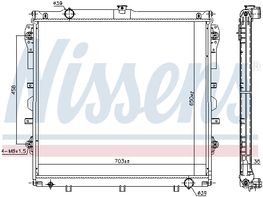 NISSENS Kylare, motorkylning 606523