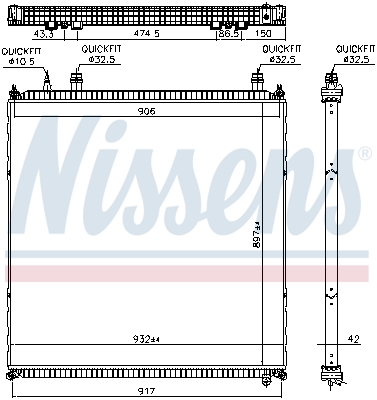 NISSENS EGR-jahuti, turbo vahejahuti 606764