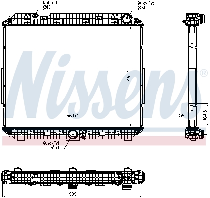 NISSENS Chłodnica, układ chłodzenia silnika 6270020