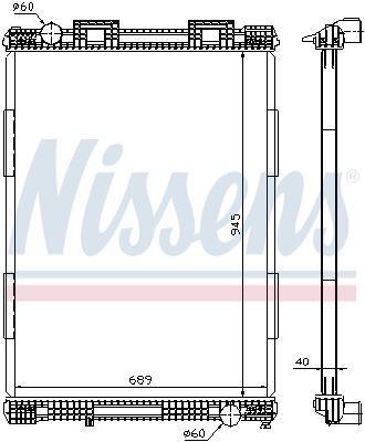 NISSENS Jäähdytin,moottorin jäähdytys 628700