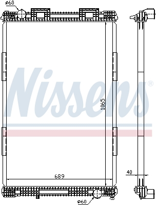 NISSENS Jäähdytin,moottorin jäähdytys 628720