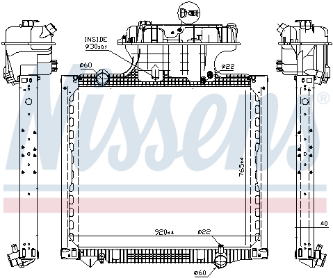 NISSENS Radiaator,mootorijahutus 628756