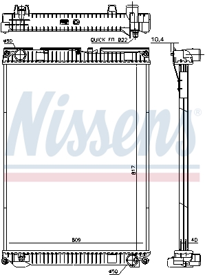 NISSENS Jäähdytin,moottorin jäähdytys 628763