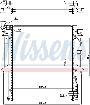 NISSENS Kylare, motorkylning 628966