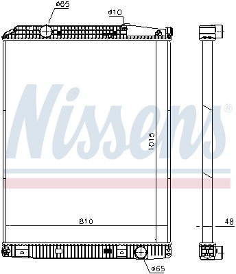 NISSENS Chłodnica, układ chłodzenia silnika 671650