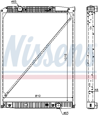 NISSENS Jäähdytin,moottorin jäähdytys 67189