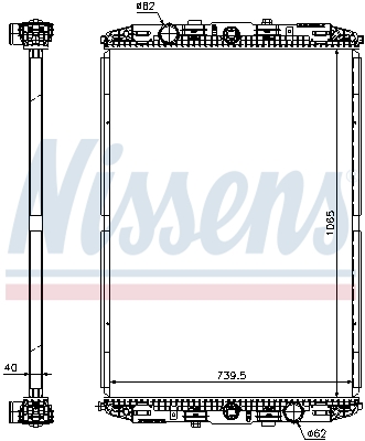 NISSENS Jäähdytin,moottorin jäähdytys 67219