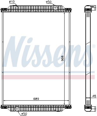 NISSENS Chłodnica, układ chłodzenia silnika 672440
