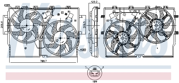 NISSENS Ventilaator,mootorijahutus 850001