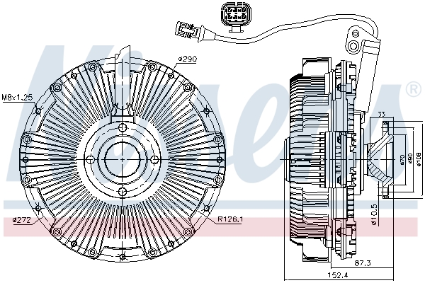 NISSENS Kytkin, jäähdytystuuletin 86159