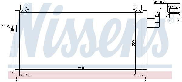 NISSENS Kondensor, klimatanläggning 94705
