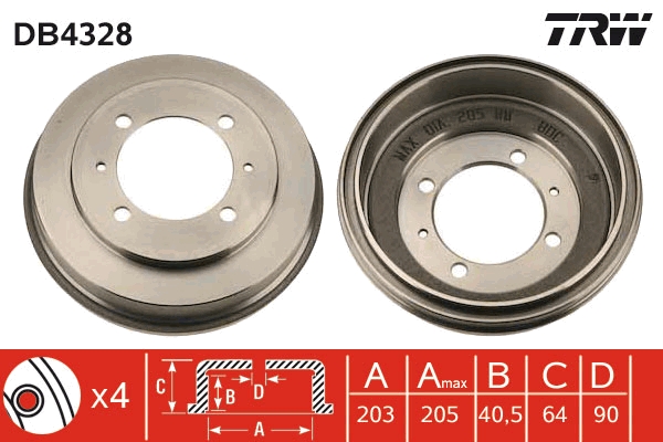 TRW Piduritrummel DB4328