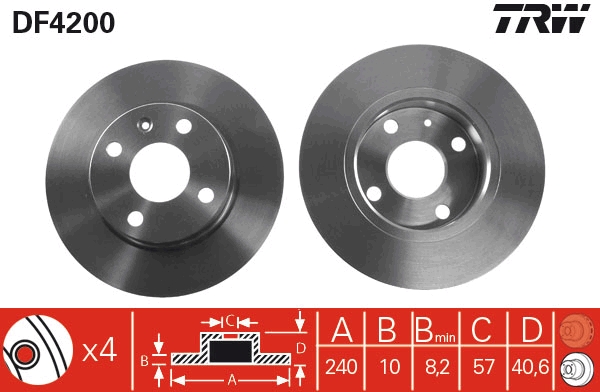TRW Piduriketas DF4200