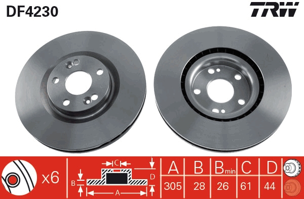TRW Piduriketas DF4230