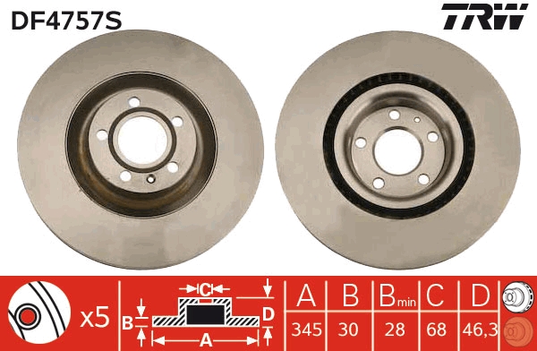 TRW Jarrulevy DF4757S