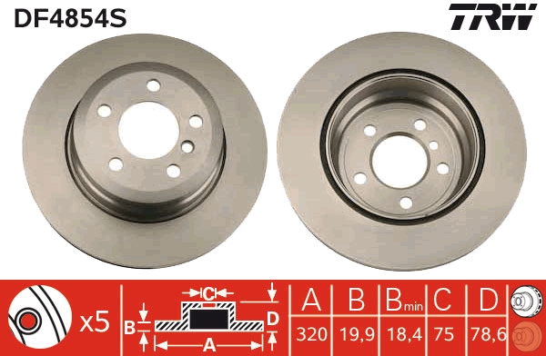 TRW Piduriketas DF4854S