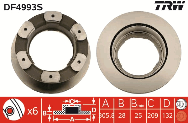 TRW Jarrulevy DF4993S