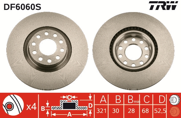 TRW Jarrulevy DF6060S
