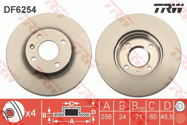 TRW Piduriketas DF6254