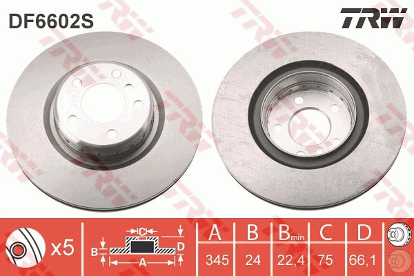 TRW Piduriketas DF6602S