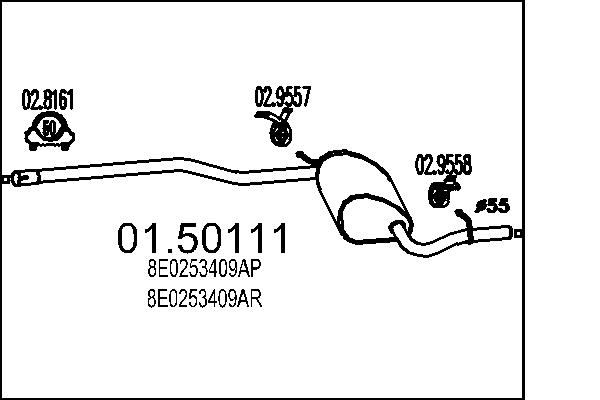 MTS Keskiäänenvaimentaja 01.50111