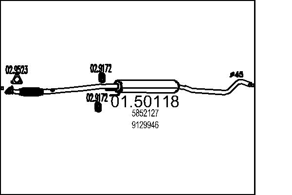 MTS Keskiäänenvaimentaja 01.50118