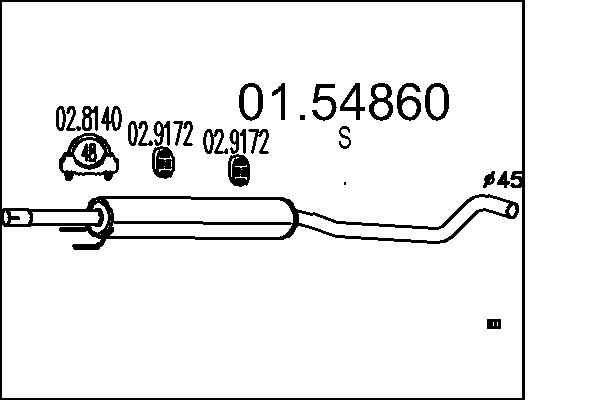 MTS Keskiäänenvaimentaja 01.54860
