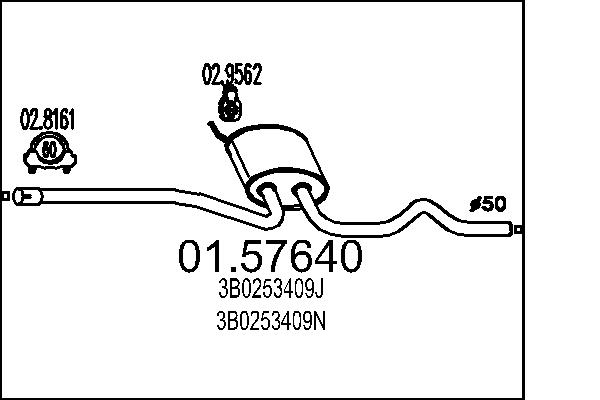 MTS vidurinis duslintuvas 01.57640