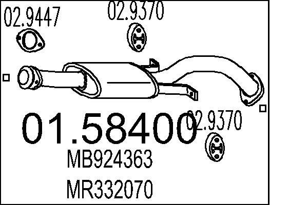 MTS mittenljuddämpare 01.58400