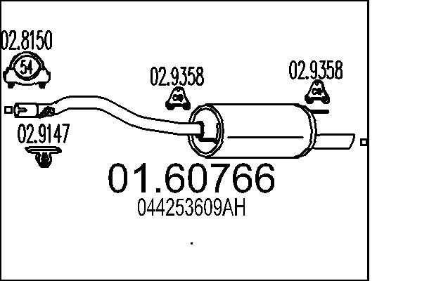 MTS galinis duslintuvas 01.60766