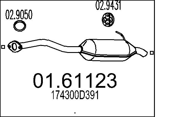 MTS Takaäänenvaimentaja 01.61123