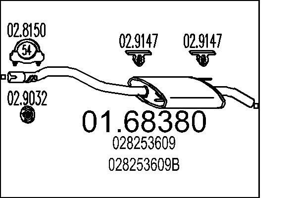 MTS galinis duslintuvas 01.68380