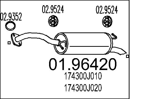 MTS Takaäänenvaimentaja 01.96420