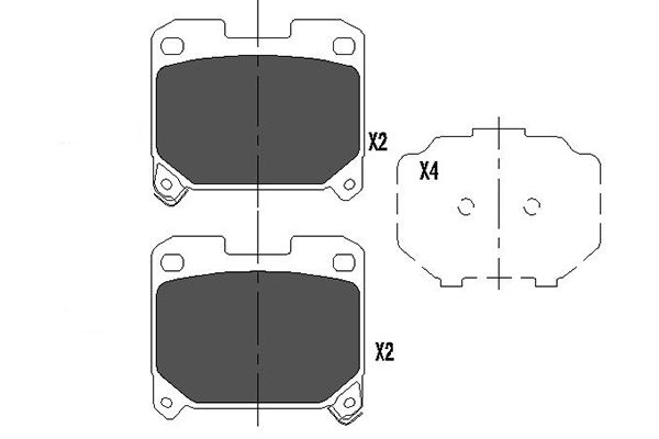 KAVO PARTS Zestaw klocków hamulcowych, hamulce tarczowe KBP-9063