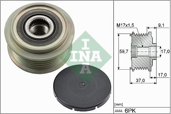 Schaeffler INA Alternator - sprzęgło jednokierunkowe 535 0035 10