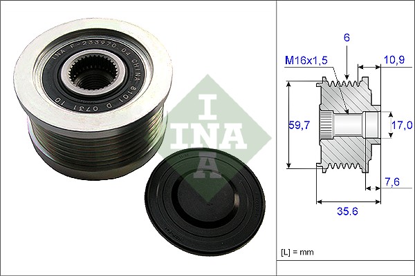 Schaeffler INA Alternator - sprzęgło jednokierunkowe 535 0046 10