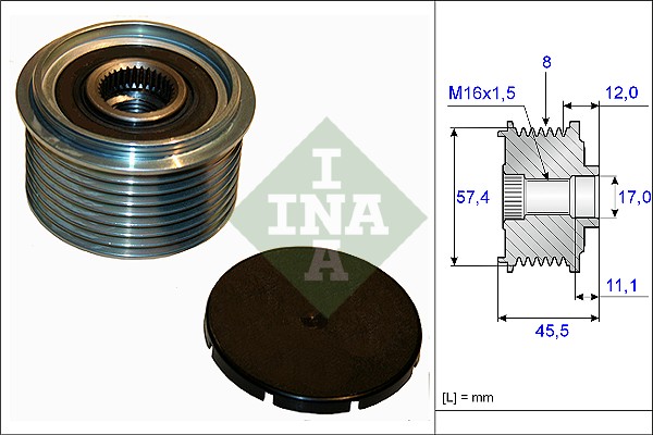 Schaeffler INA Alternator - sprzęgło jednokierunkowe 535 0069 10