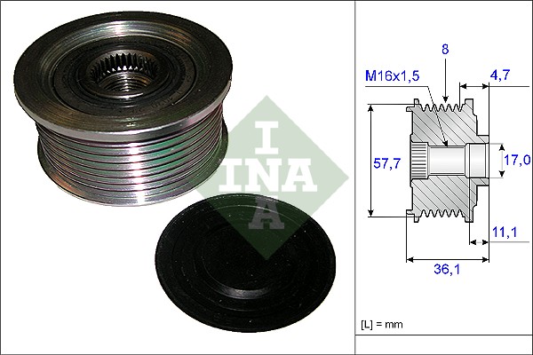 Schaeffler INA Alternator - sprzęgło jednokierunkowe 535 0099 10